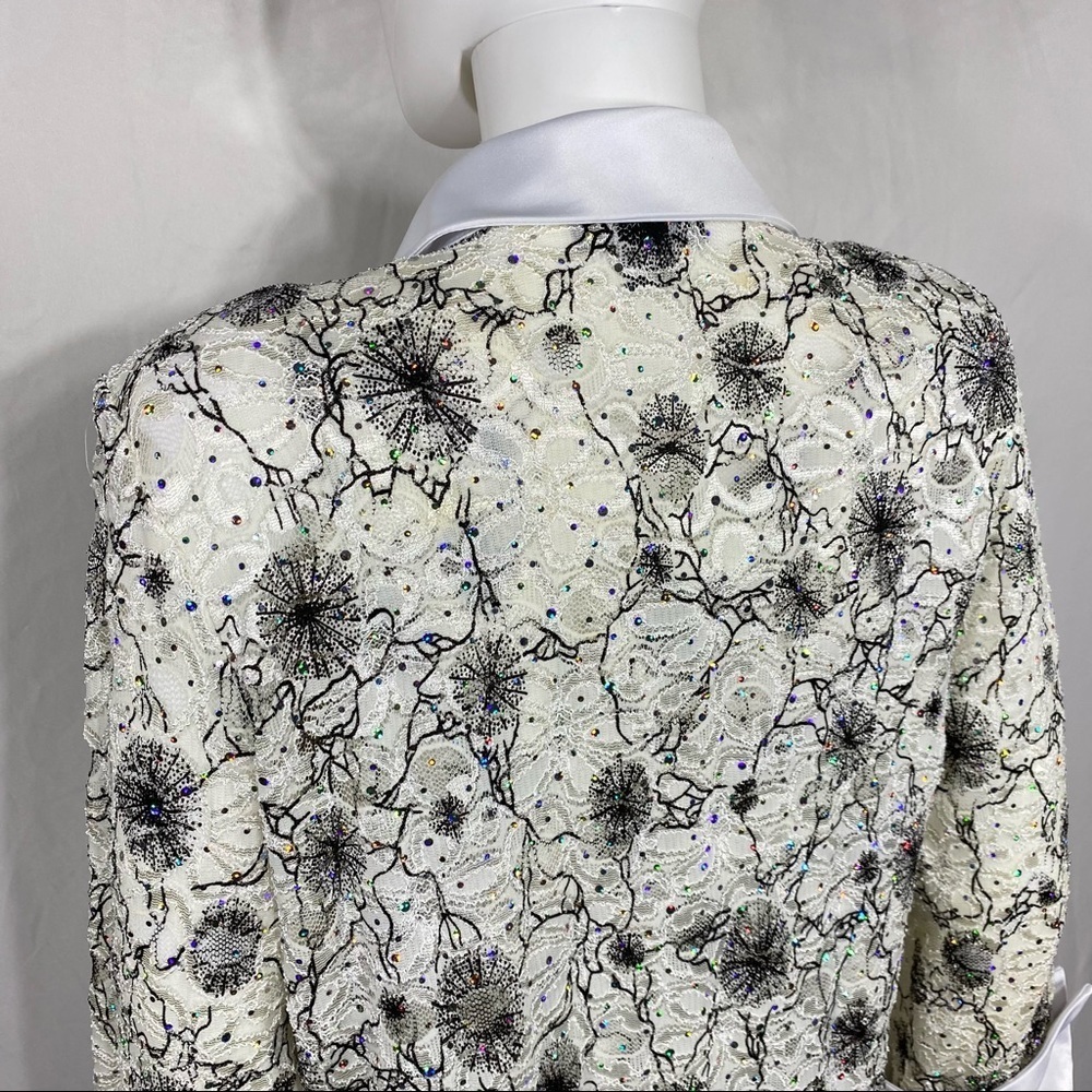 R&M Richards 2PC Rhinestone & Lace Sleeveless Special Event Top & Jacket - Picture 6 of 14